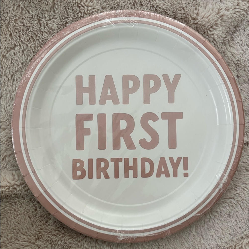 First birthday plates
